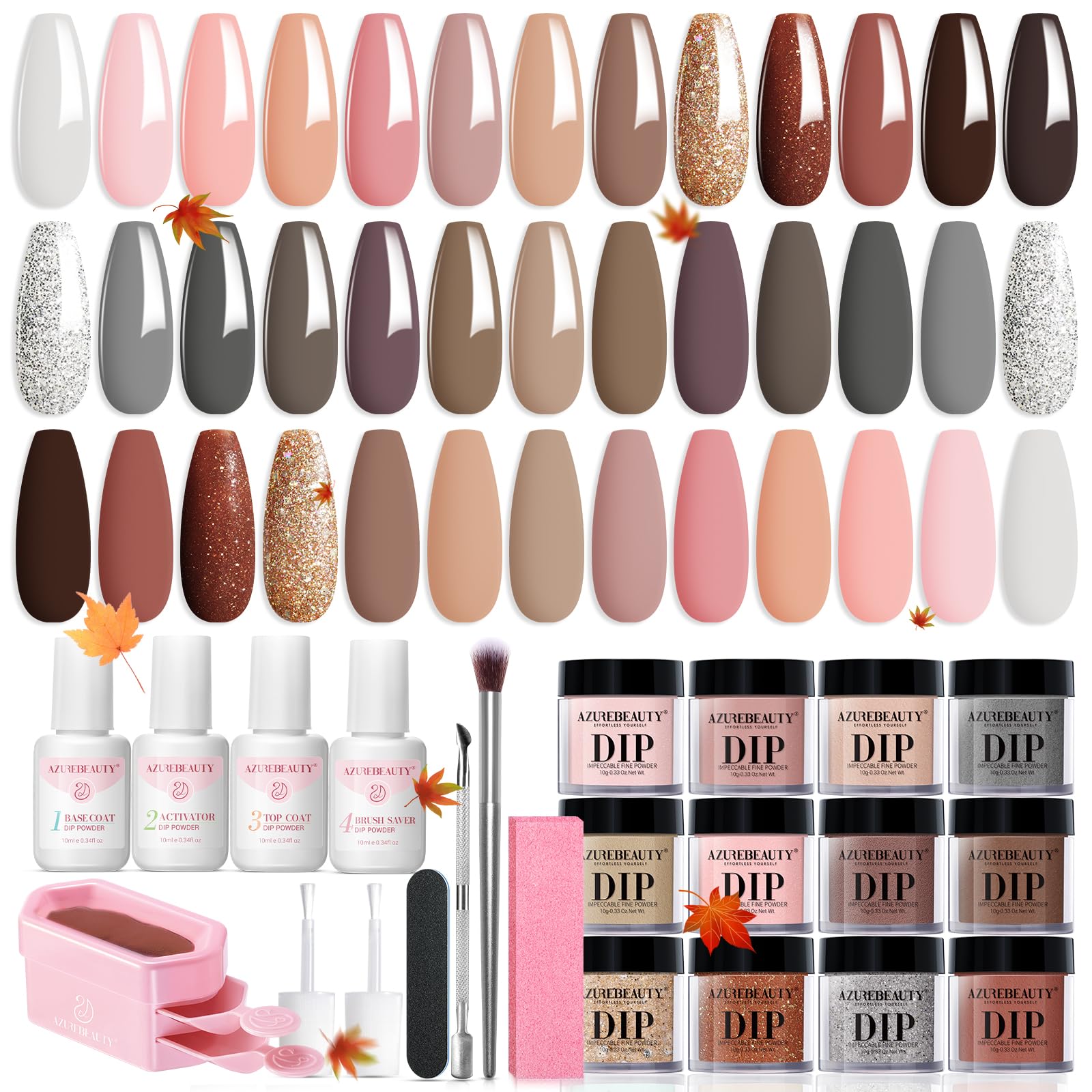 AZUREBEAUTY: botellas de colores de la colección para uñas duraderas y elegantes.