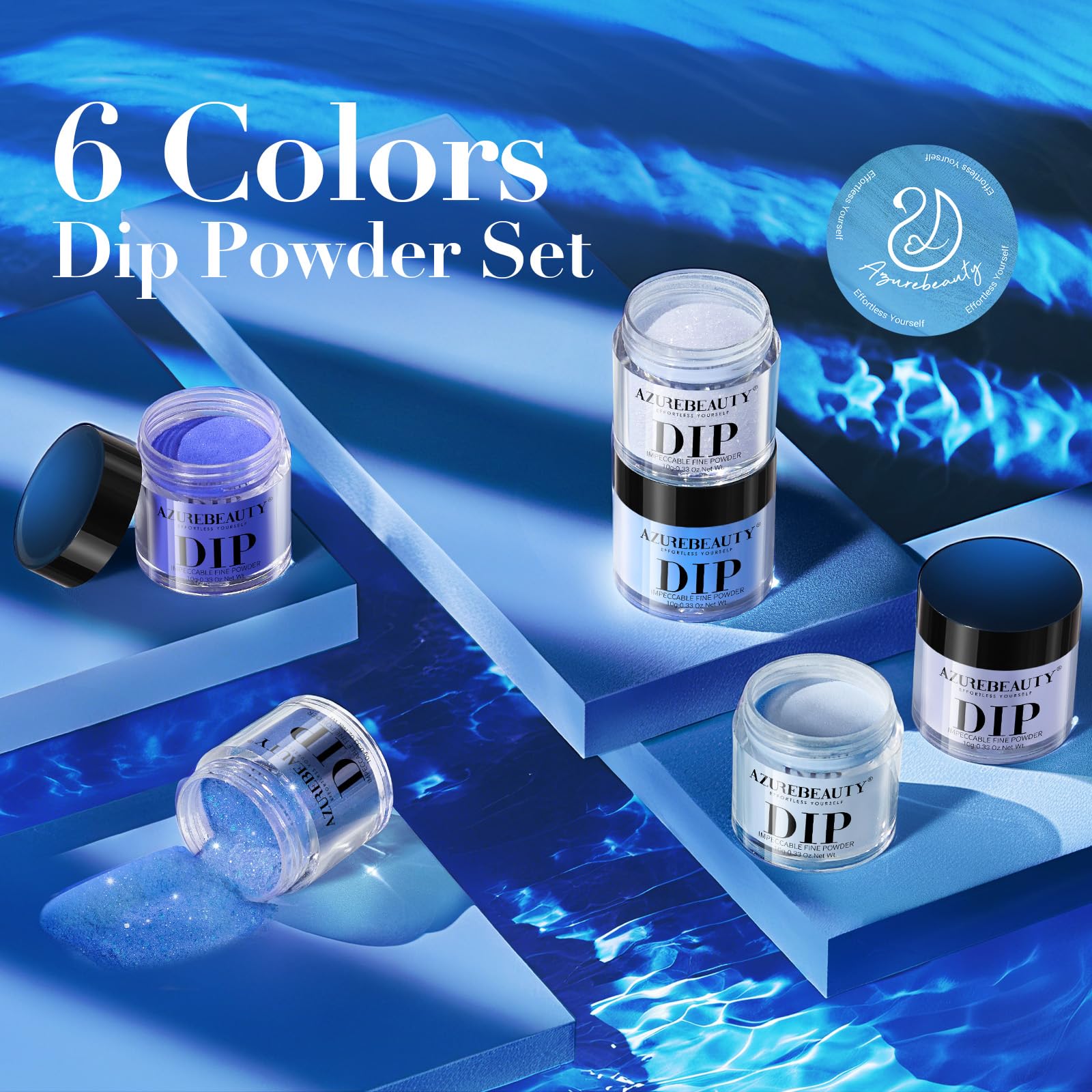 AZUREBEAUTY Dip Powder durabilidad de hasta 28 días con aplicación adecuada.