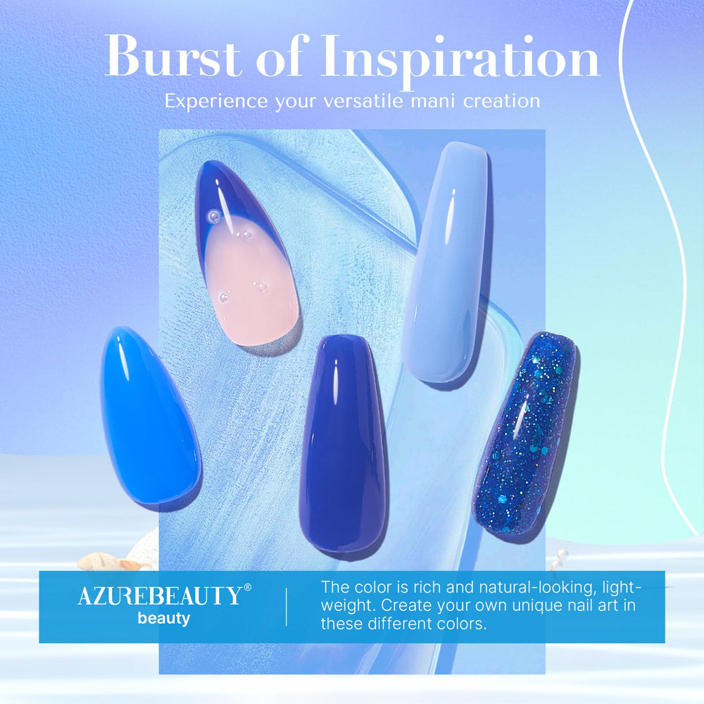 AZUREBEAUTY Dip Powder fórmula enriquecida con calcio y vitaminas para uñas sanas.