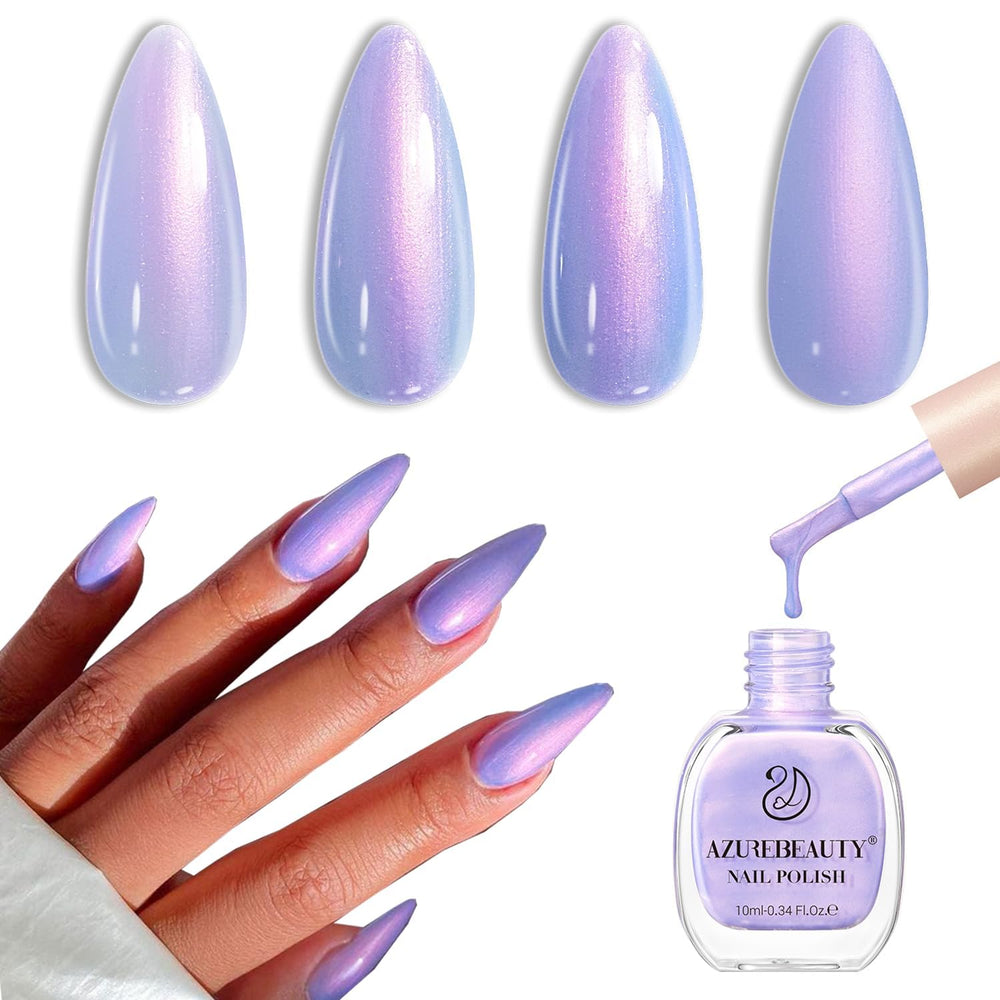Esmalte AZUREBEAUTY galaxia azul-violeta, secado rápido para manicura en casa