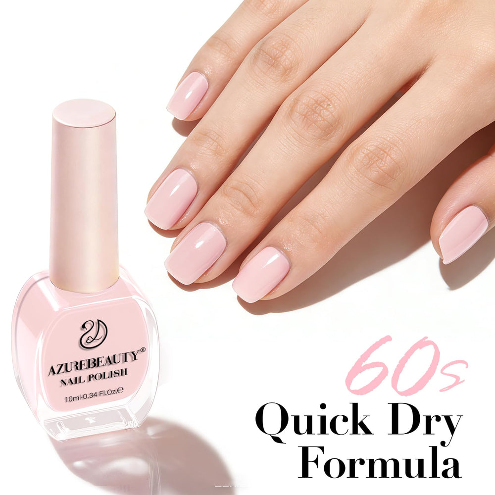 Aplica capa superior para brillo y mayor duración con AZUREBEAUTY rosa pálido.