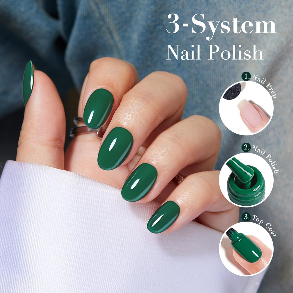 AZUREBEAUTY Esmalte verde intenso con pigmento puro para cobertura uniforme