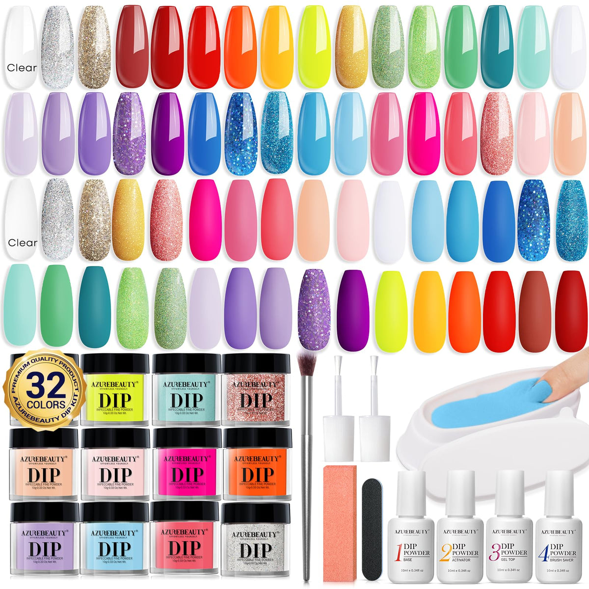 AZUREBEAUTY kit de inmersión con empaque: ideal para empezar uñas en casa