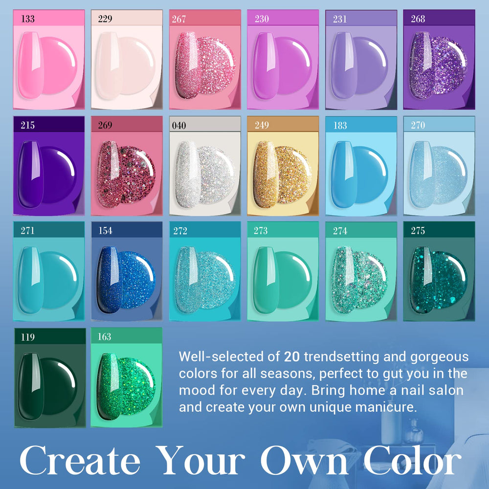 AZUREBEAUTY muestras de color dip para combinaciones personalizadas.