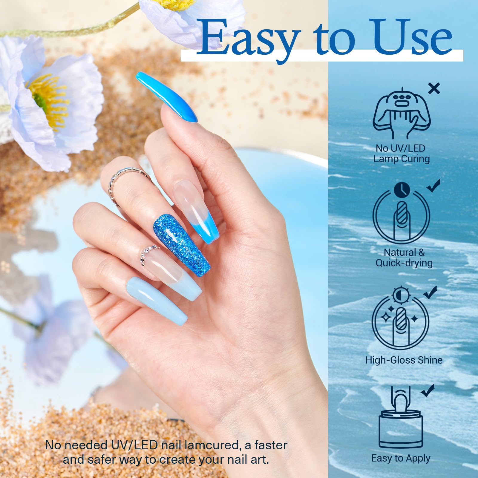 AZUREBEAUTY pincel-uñas de inmersión, herramienta precisa para aplicación
