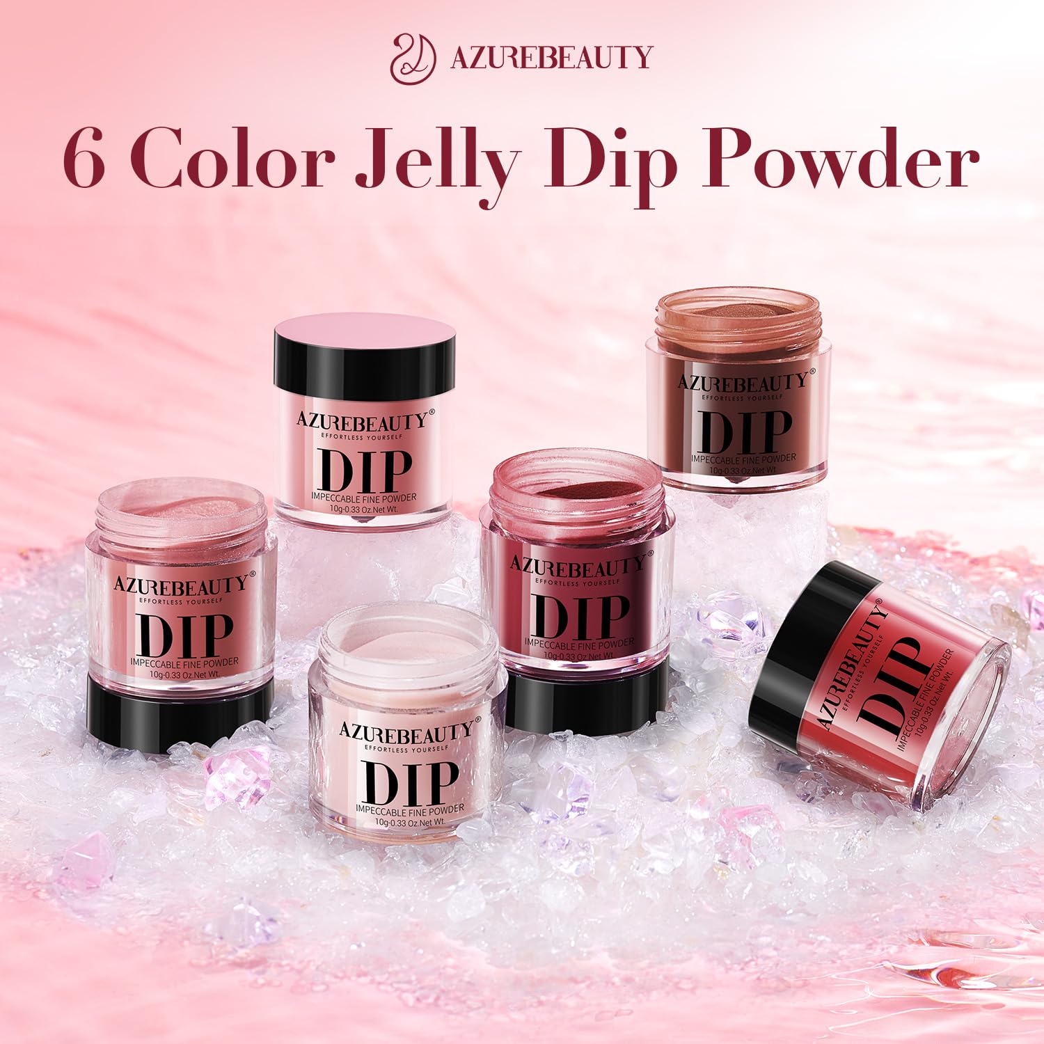AZUREBEAUTY polvos dip facilidad de uso para principiantes, manicura suave