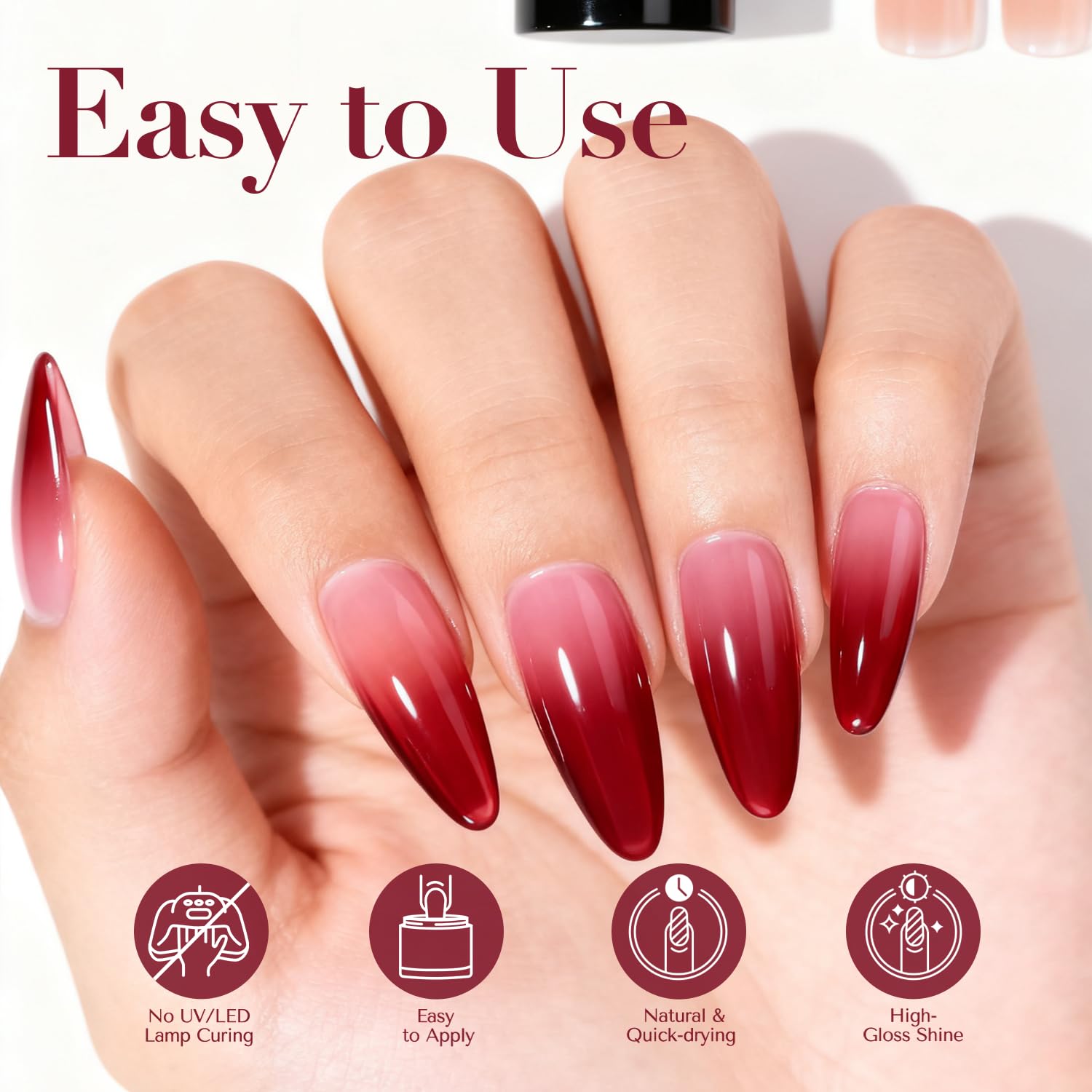 AZUREBEAUTY polvos dip tono rosado luminoso, acabado radiante para uñas