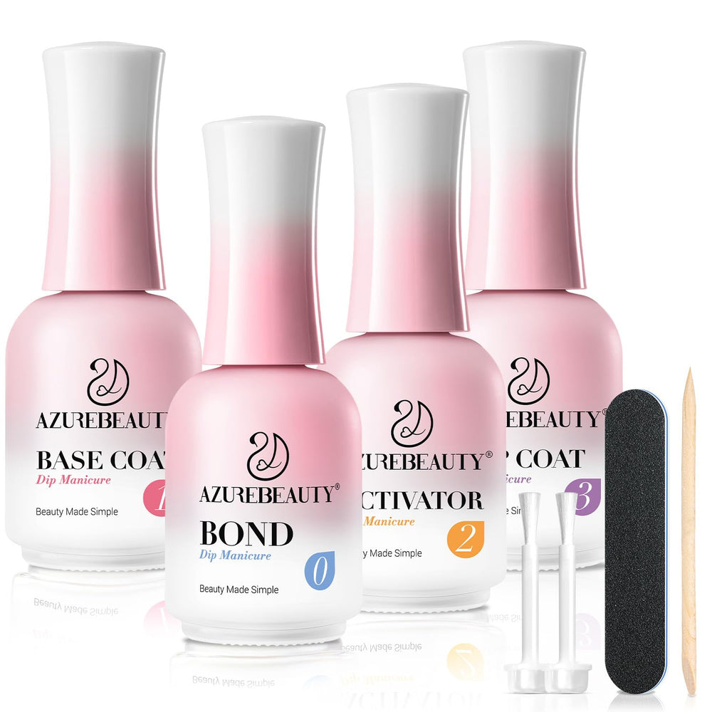 AZUREBEAUTY conjunto polvo inmersión líquido: botellas visibles para uso doméstico