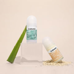 Babaria Aloe Roll-On aplicador: aplicación suave para piel sensible.