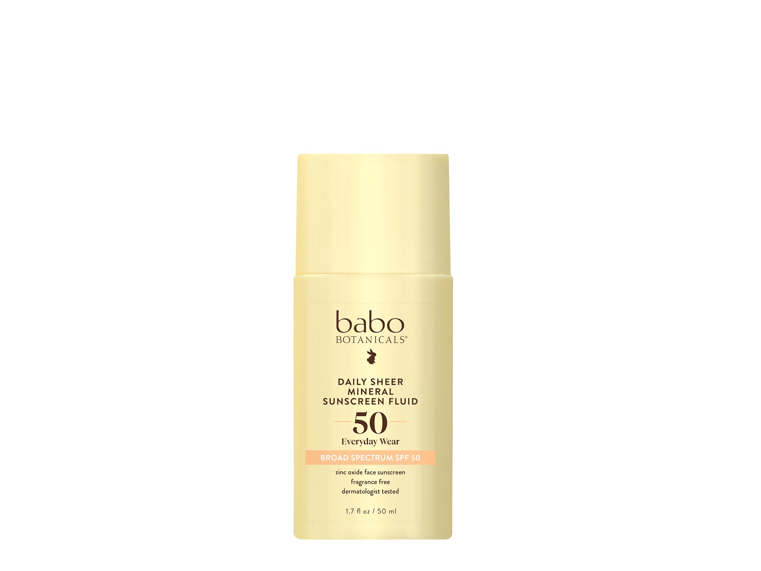 Babo Botanicals fluido mineral ligero para rostro con SPF50