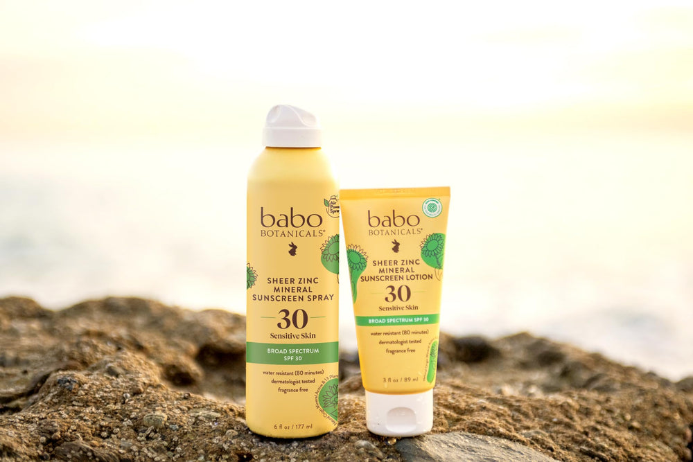 Babo Botanicals spray mineral para toda la familia, seguridad y comodidad.