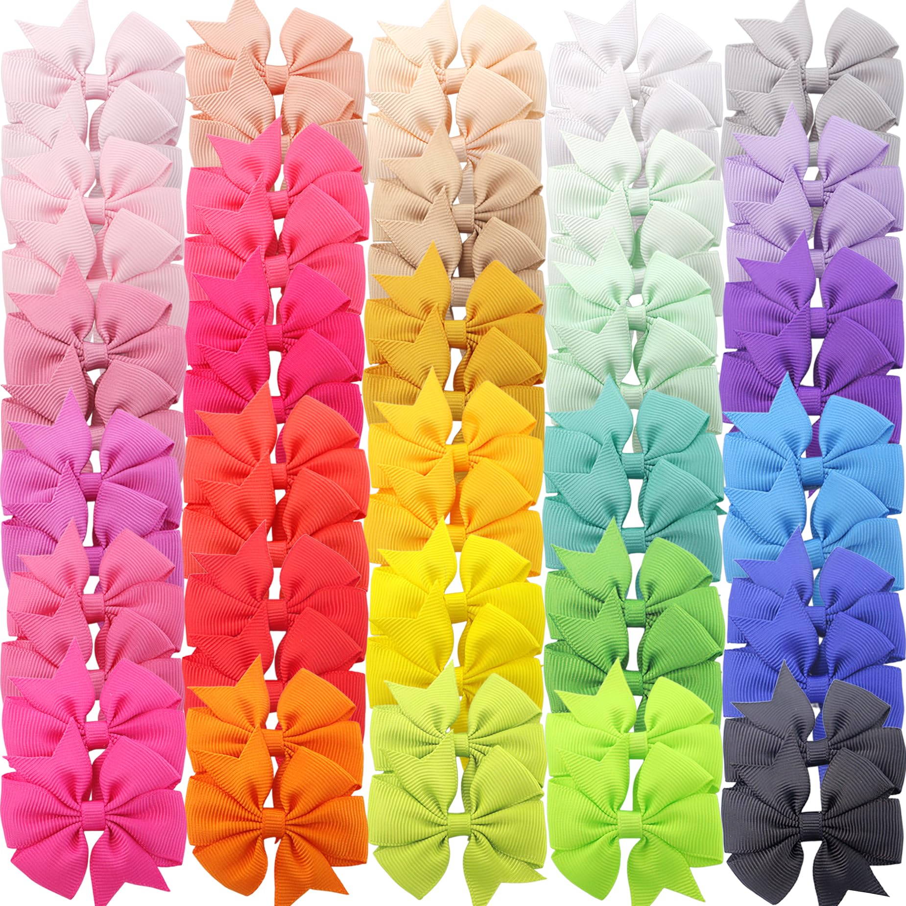 Babymatch broches para cabello de bebé, lazos de 2 pulgadas para peinados diarios sin tirones.