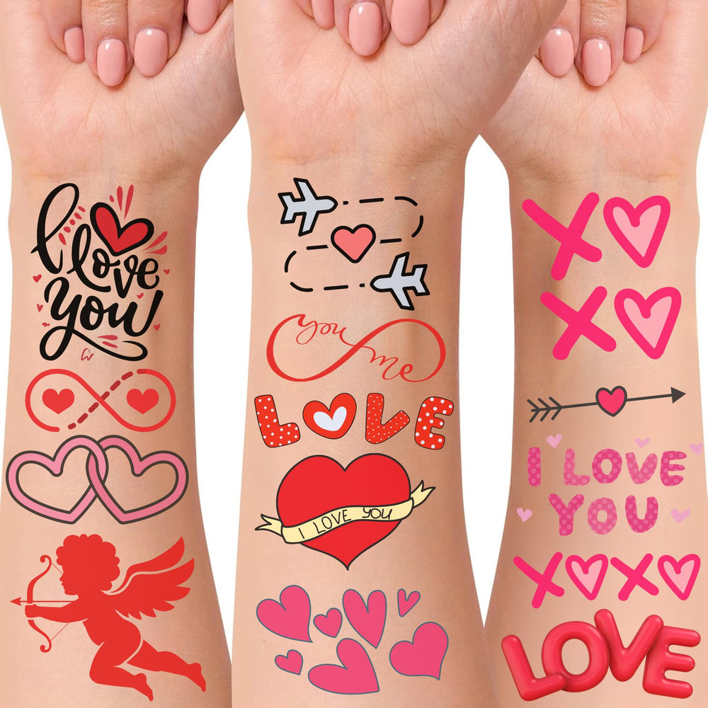 Backtopeia tatuaje temporal beso, perfecto para gestos de amor