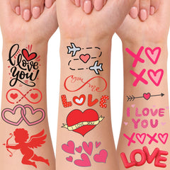 Backtopeia tatuaje temporal beso, perfecto para gestos de amor