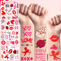Backtopeia tatuaje temporal corazón para fiestas y recuerdos