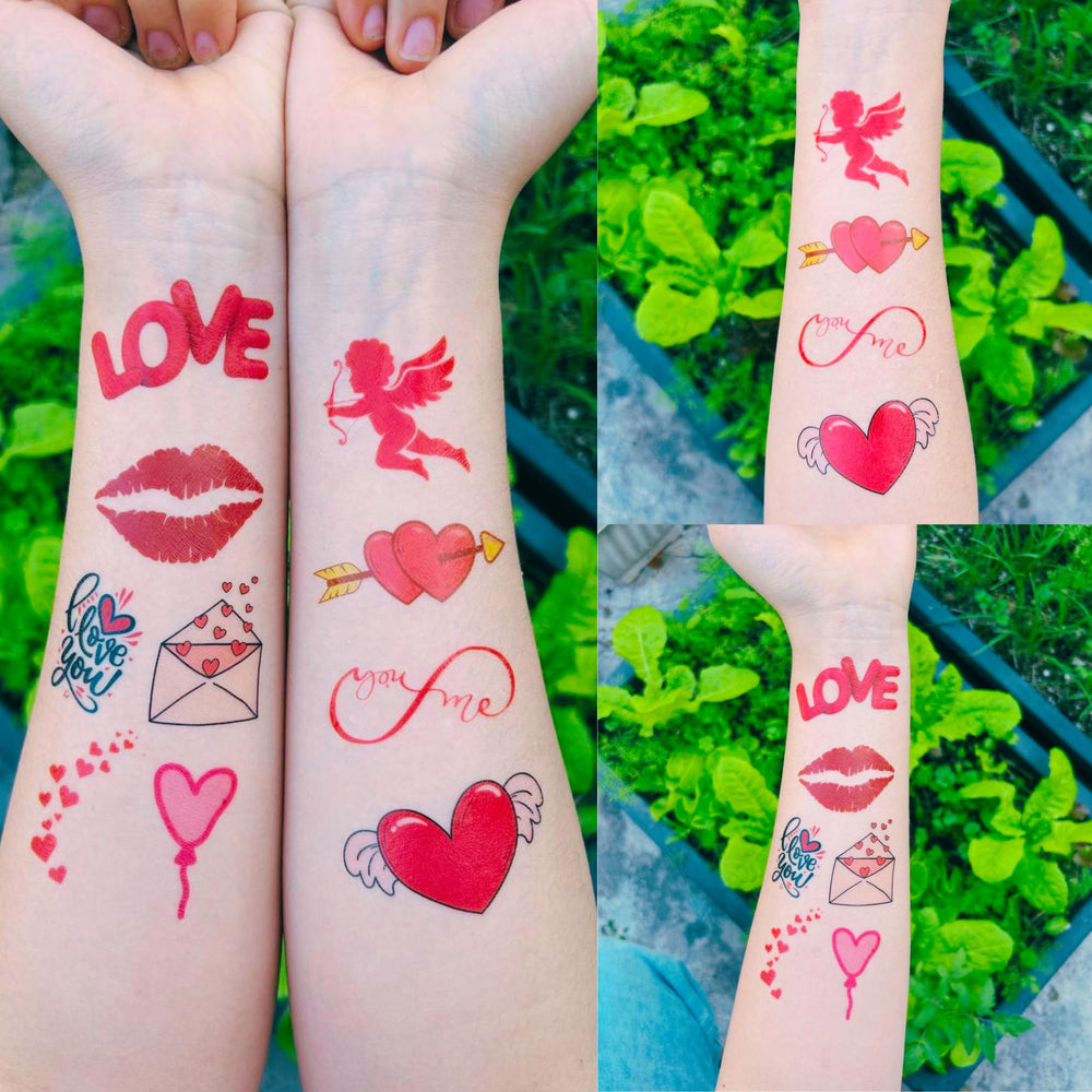 Backtopeia tatuaje temporal rosas, embellece la decoración de la fiesta