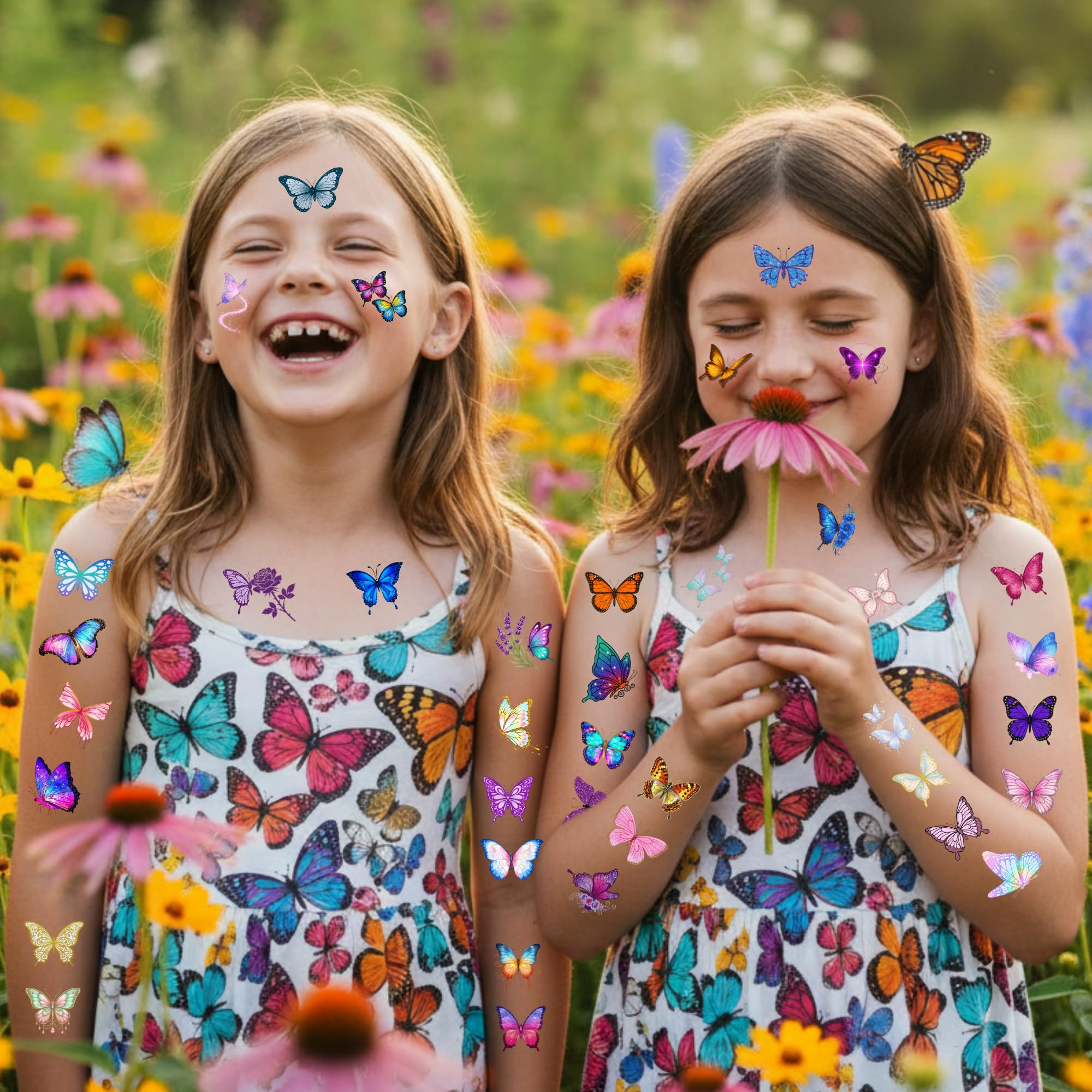 Backtopeia tatuajes mariposa brillantes diseños fáciles de aplicar para fiestas