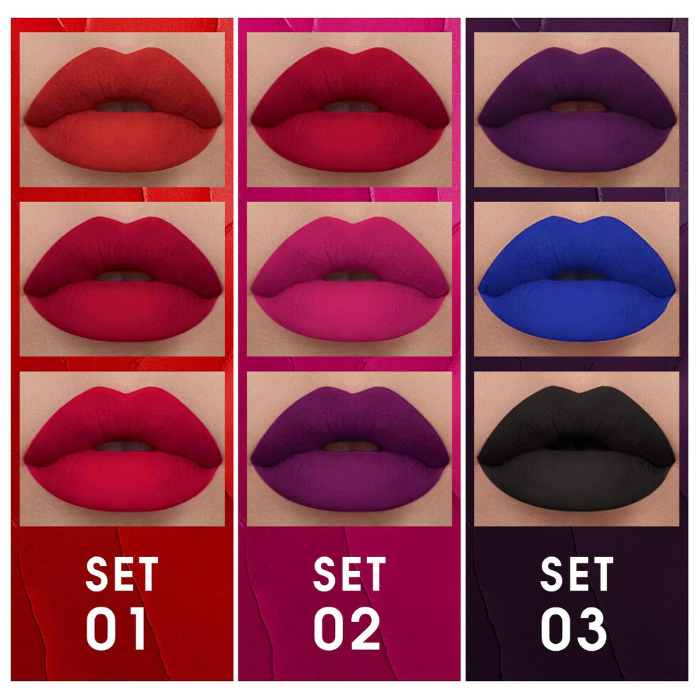 Envase compacto de labial líquido mate BADCOLOR con diseño portátil