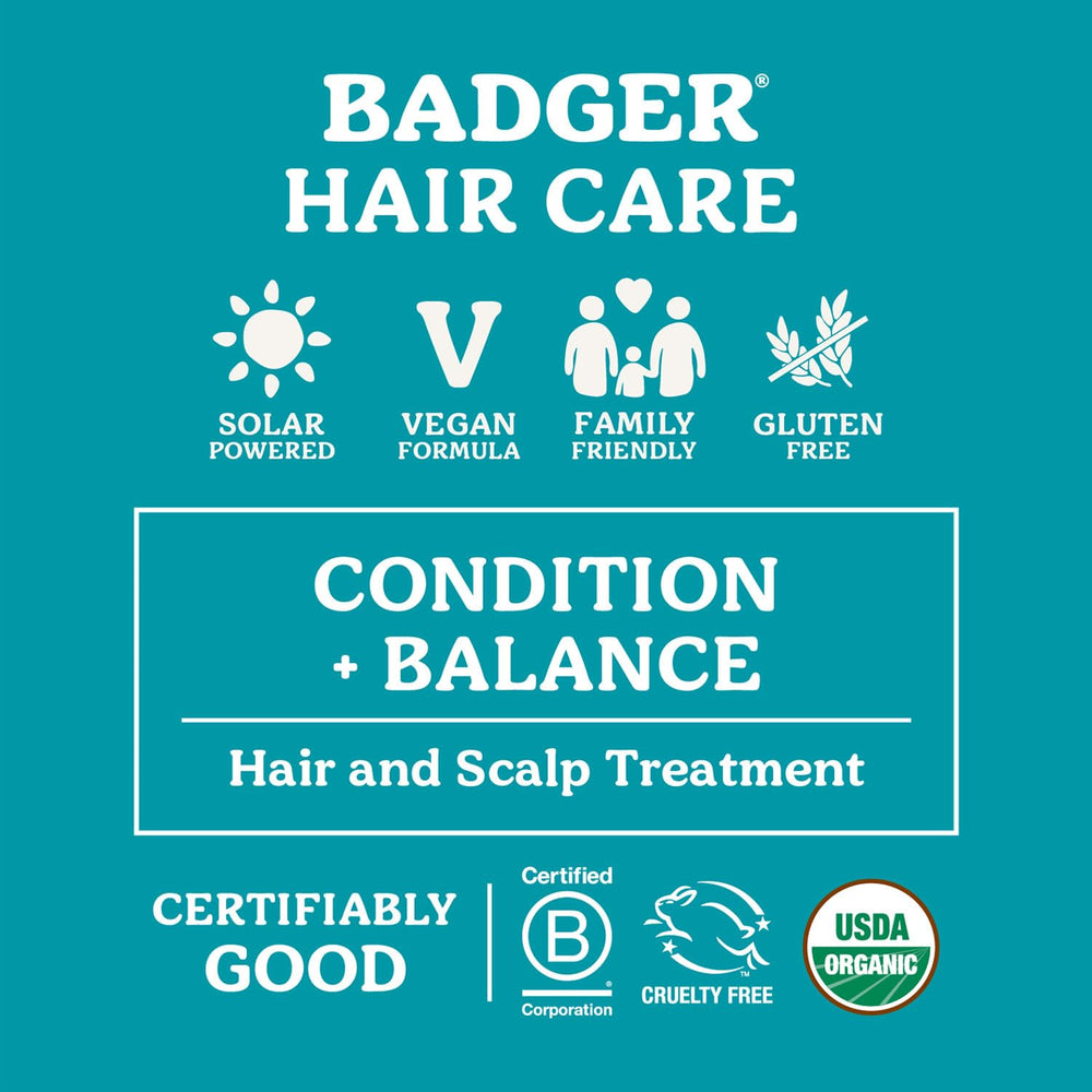 Badger Aceite de Argán, brillo natural en el cabello suave y brillante.