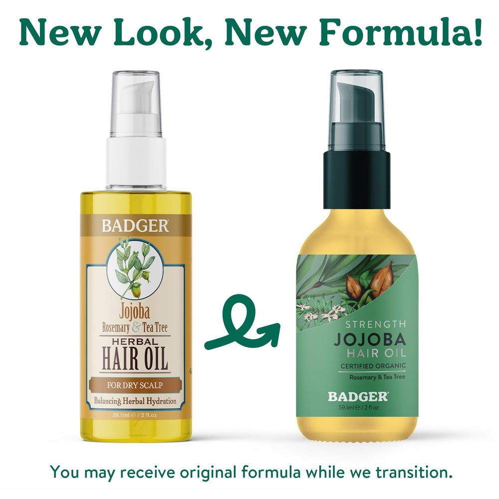 Badger Aceite Orgánico de Jojoba para cabello, brillo y suavidad