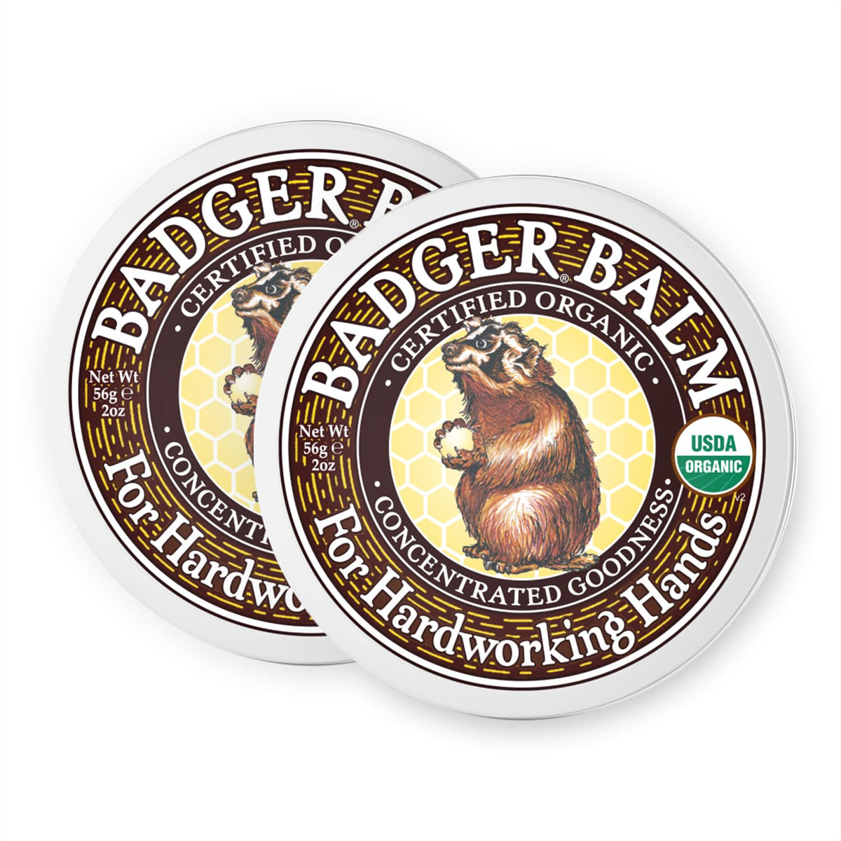 Badger balsamo curacion manos secas lata 2oz: hidratacion duradera