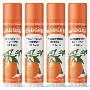 Badger Balsamo Labial Tangerina, aplicación suave para labios secos y sensibles
