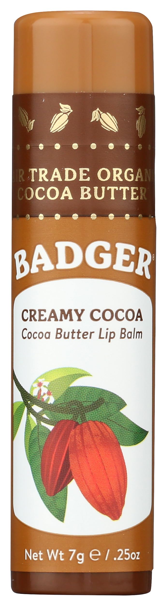 Badger bálsamo labial cacao cremoso para uso diario