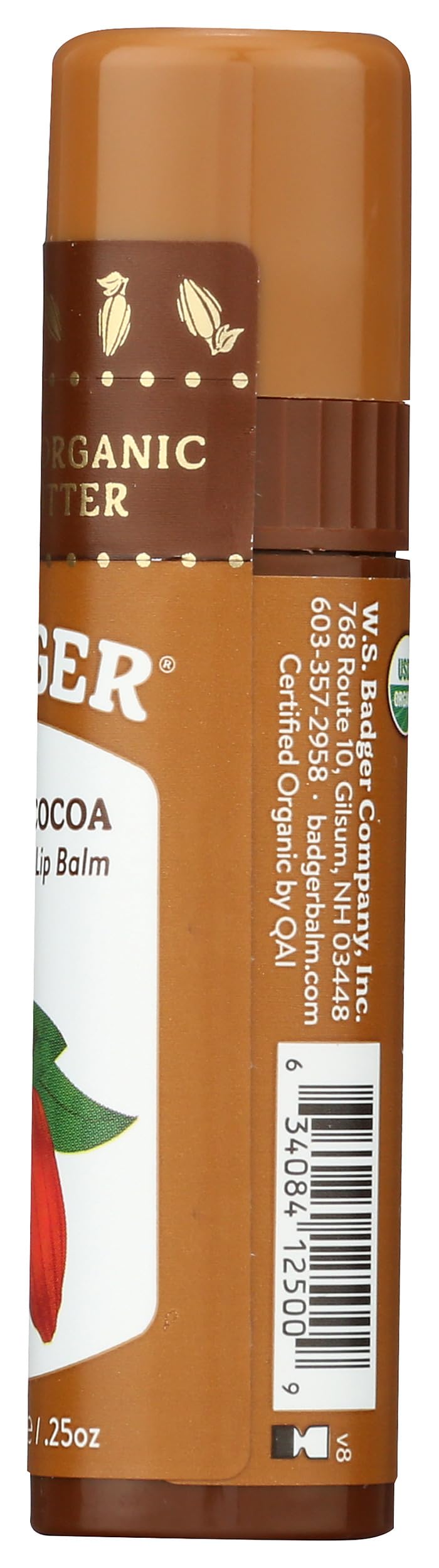 Badger bálsamo labial cacao para cuidado diario