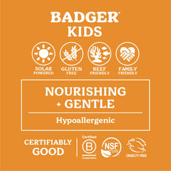 Badger Mineral Kids Protector Solar Barra primer plano muestra textura suave.
