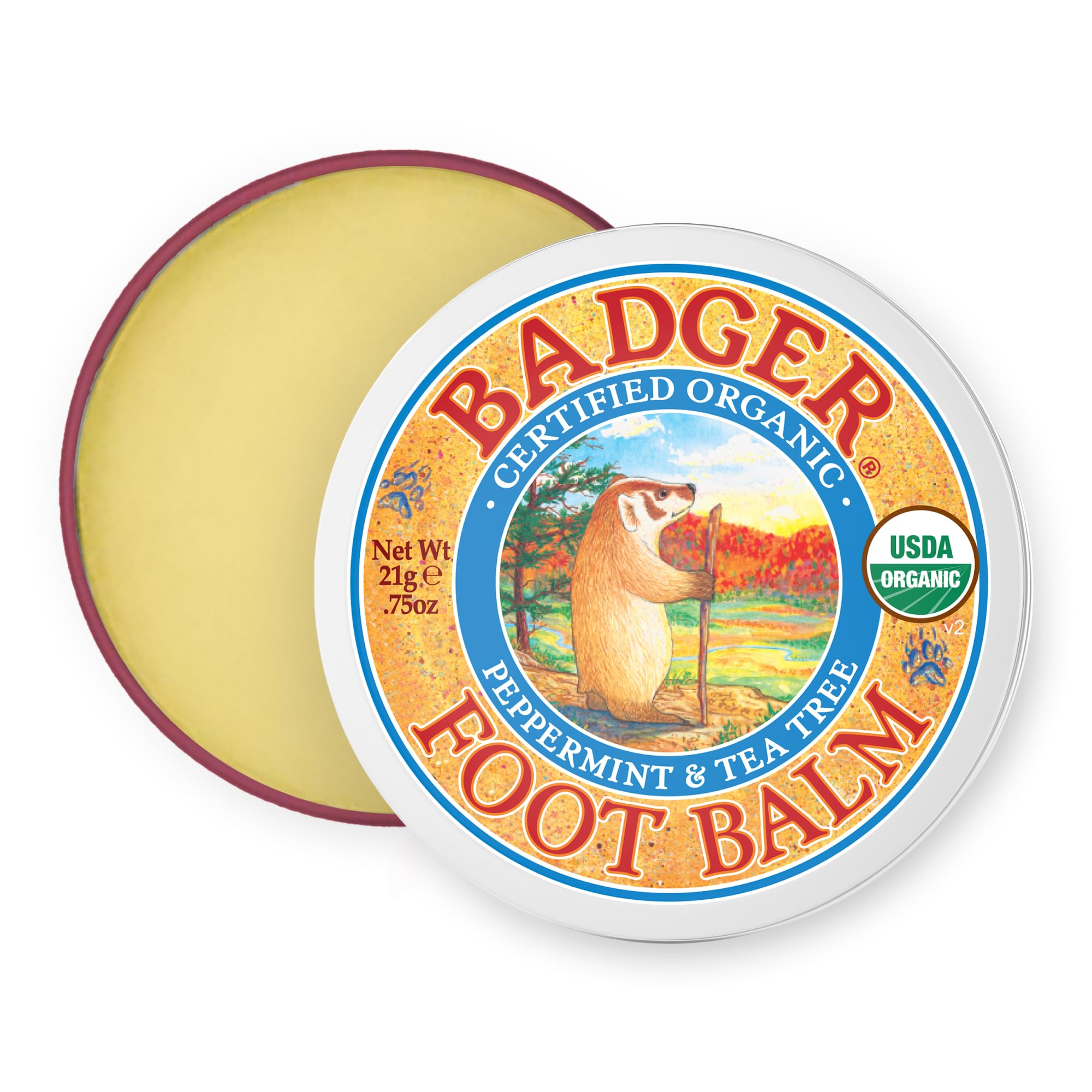 Pomada Badger para pies: hidrata profundamente talones secos.