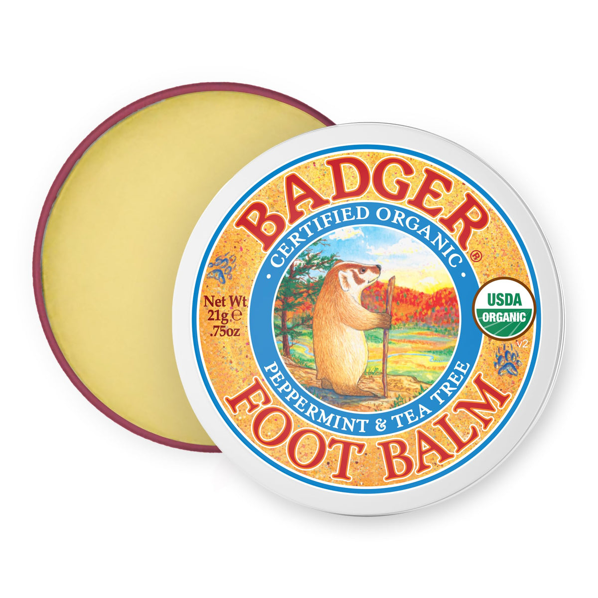 Pomada Badger para pies: hidrata profundamente talones secos.