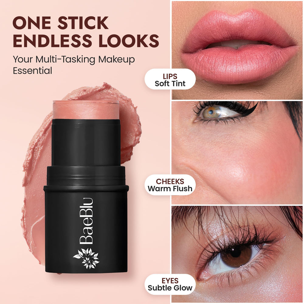 Baeblu Stick para mejillas: rubor crema versátil y duradero