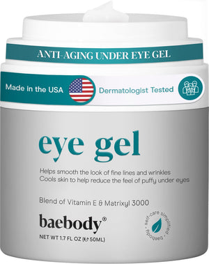 Baebody gel contorno ojos con dispensador higiénico para aplicación limpia y precisa.