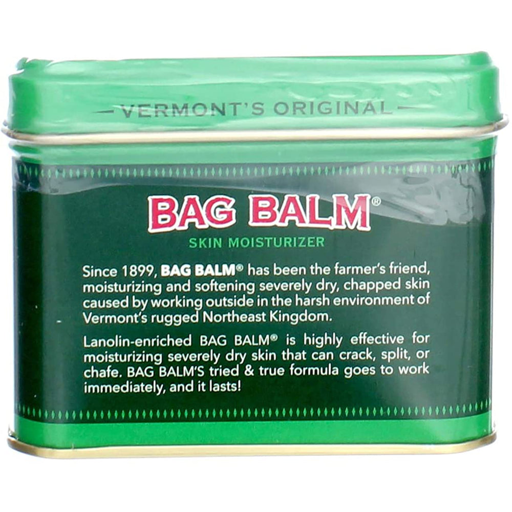 Bag Balm 8oz lata verde, cuidado de labios y manos en casa.