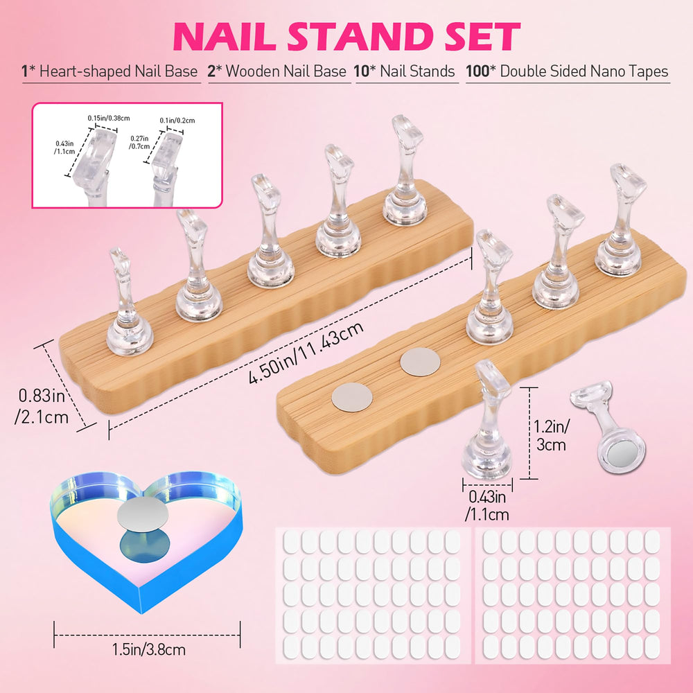 BAGTeck porta-uñas magnético con base estable para colocar uñas.