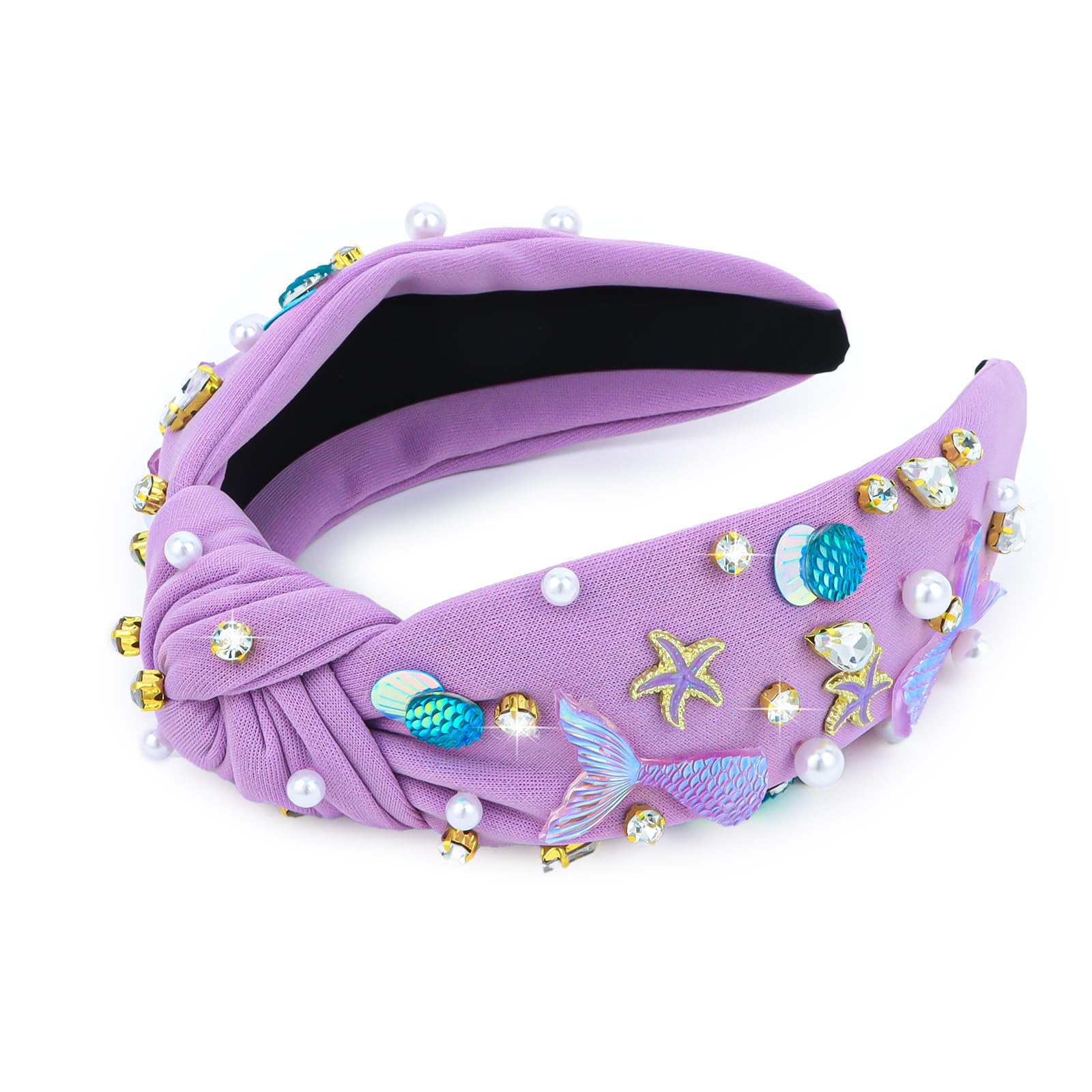 Bahaby diadema sirena morada, regalo ideal para fans de cuentos y fantasía.