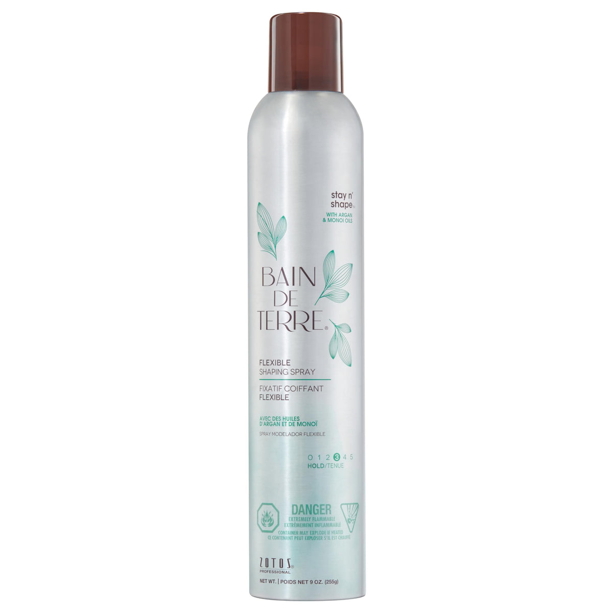 Bain de Terre Stay N' Shape: botella frontal con fijación flexible y brillo natural