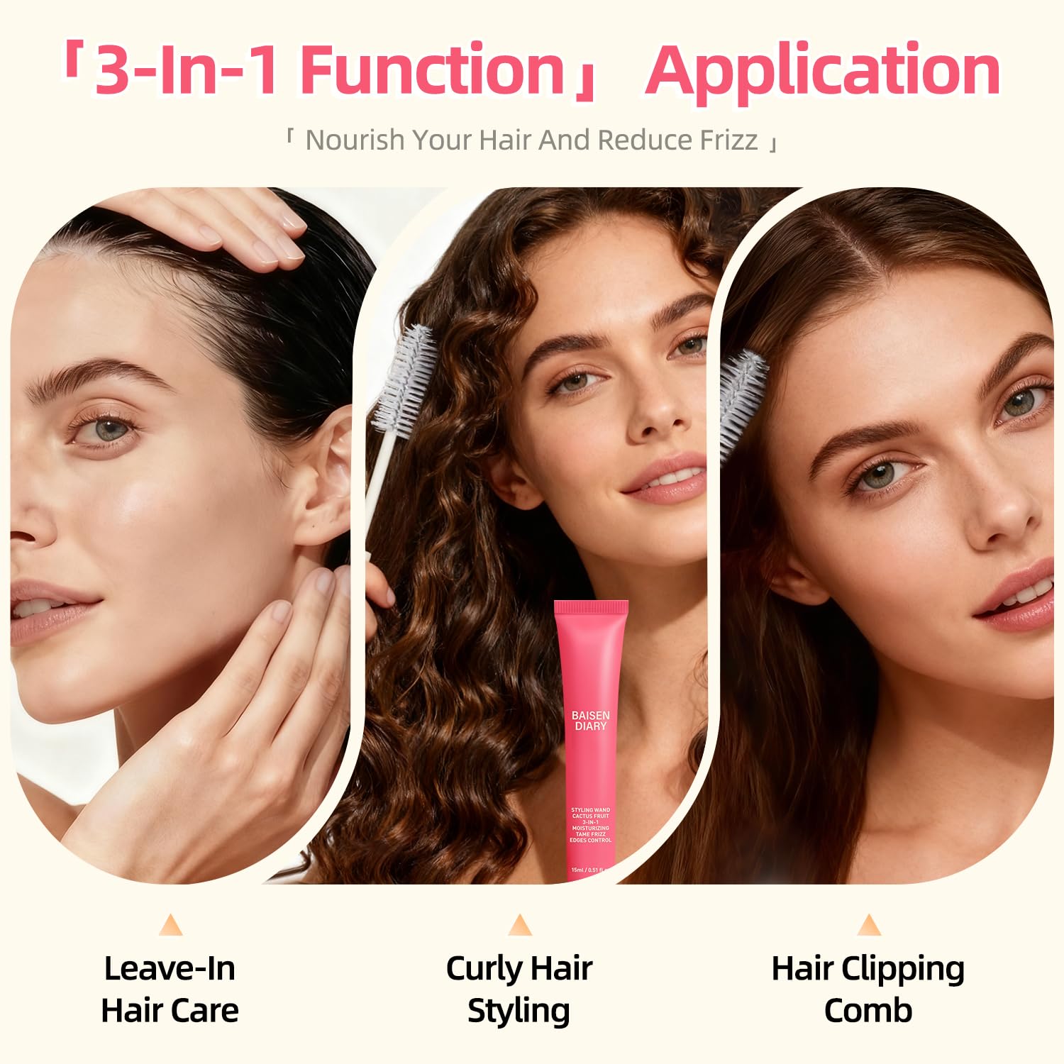 Baisen Diary aceites botánicos nutren y suavizan el cabello durante el peinado