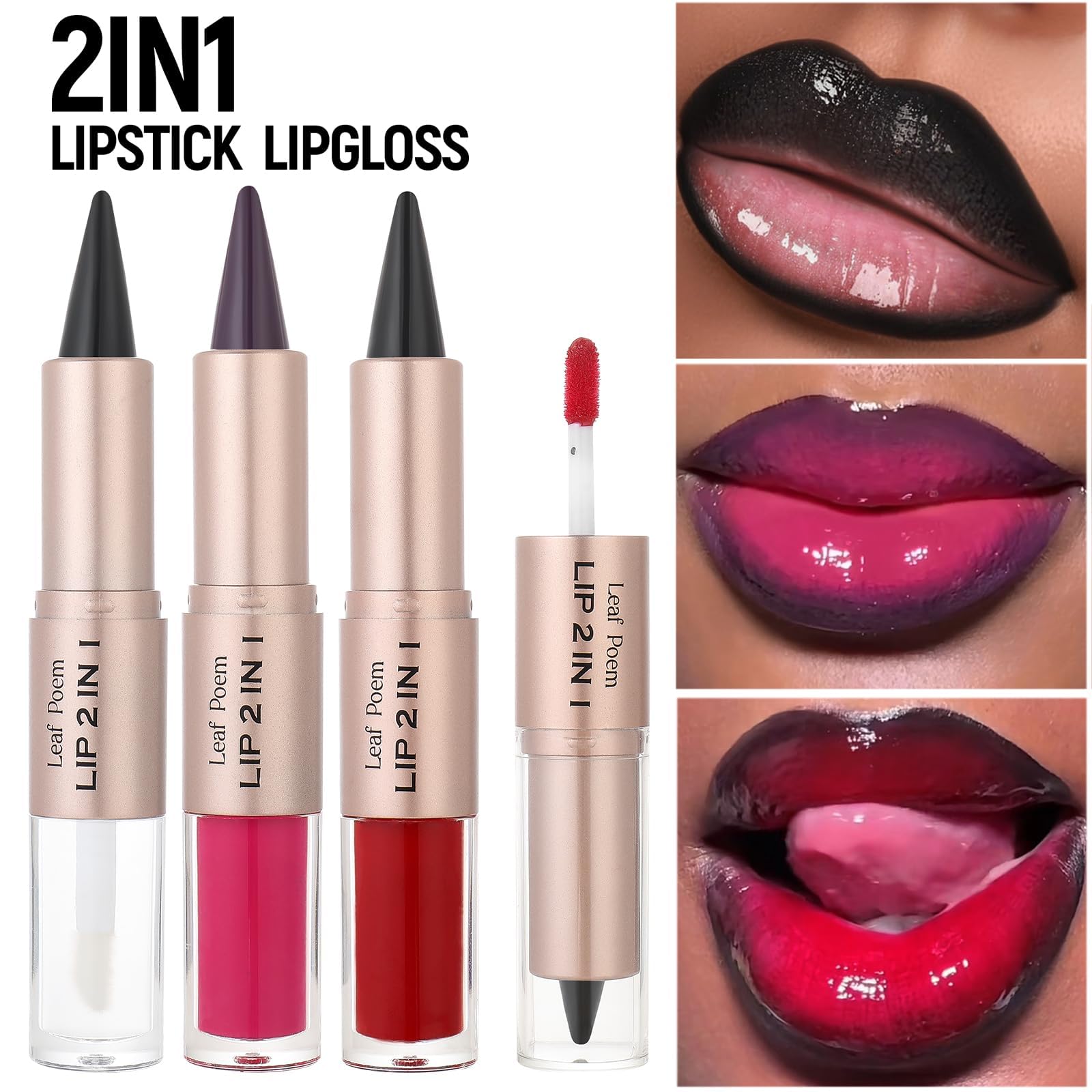 BAISEN DIARY brillo labial rosa baya con centro luminoso.