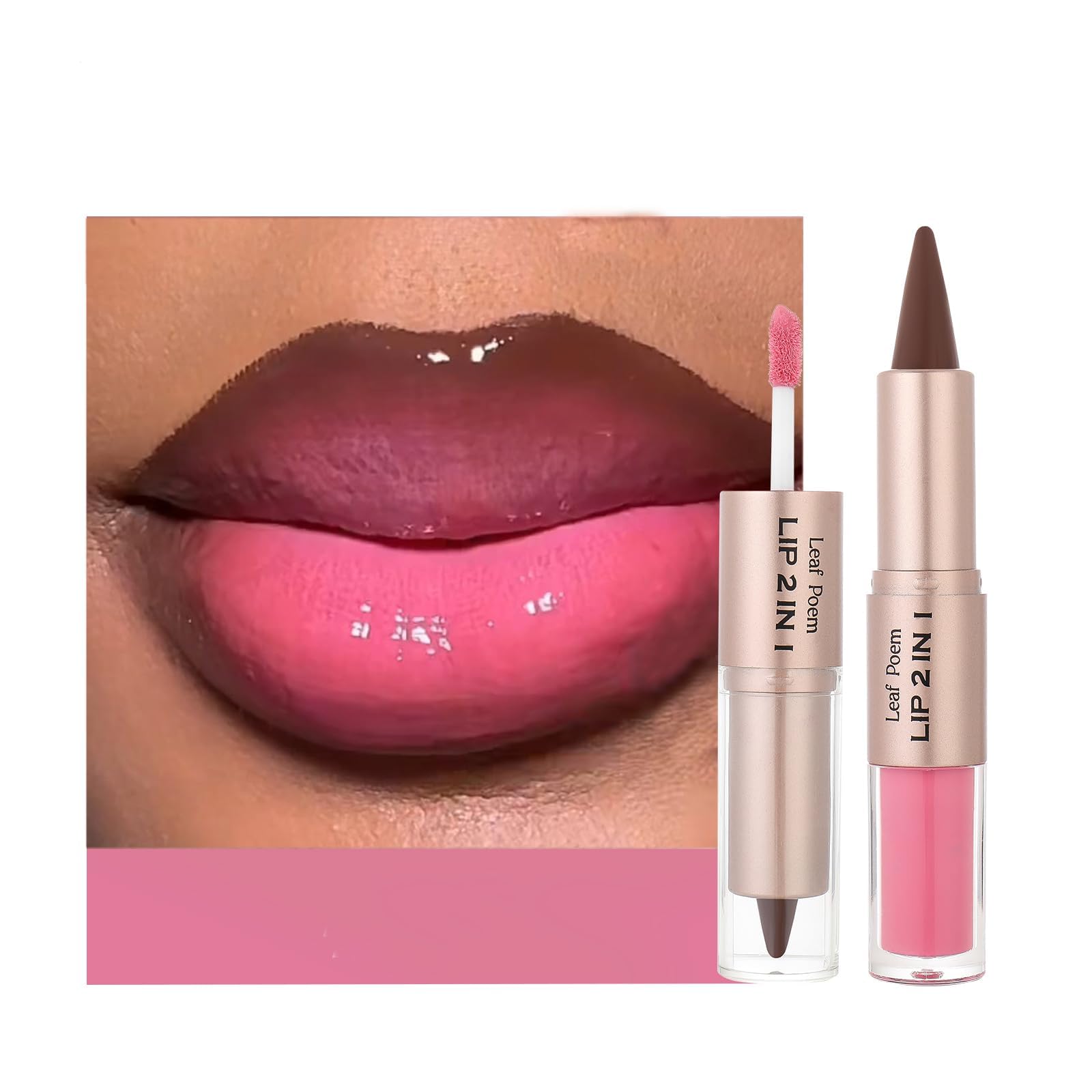 BAISEN DIARY delineador labial mate 2 en 1 para definicion precisa.