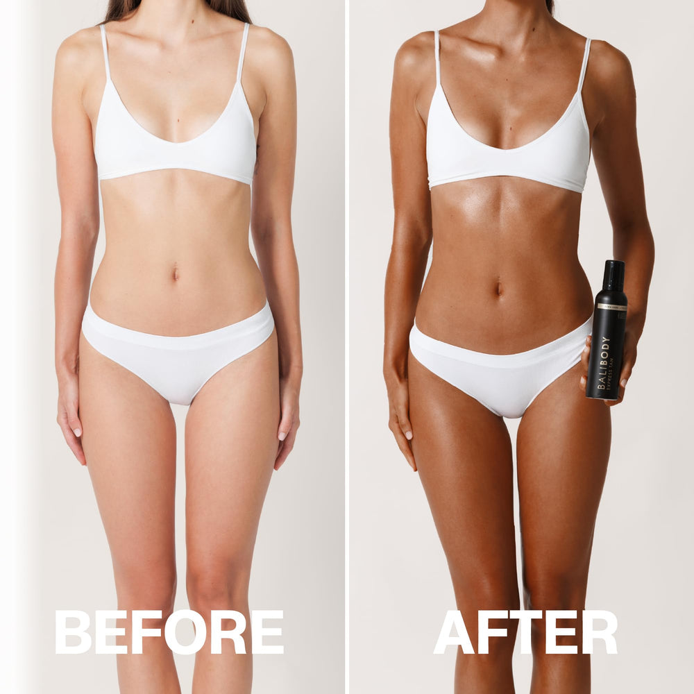 Bali Body Bronceado Sin Rastros: resultado sin manchas para piel suave.