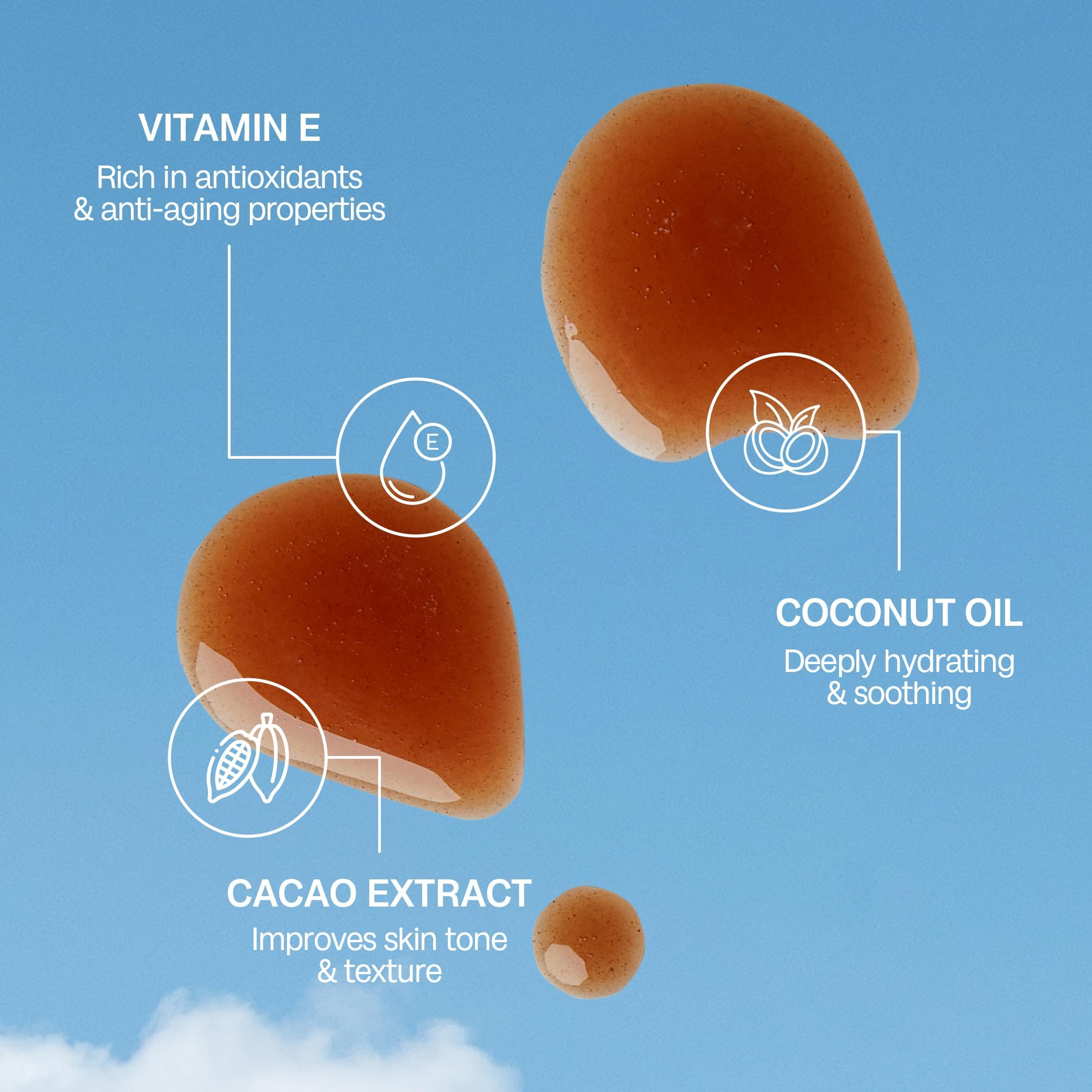 Aplicación suave en la piel con Bali Body Cacao Oil para bronceado gradual.