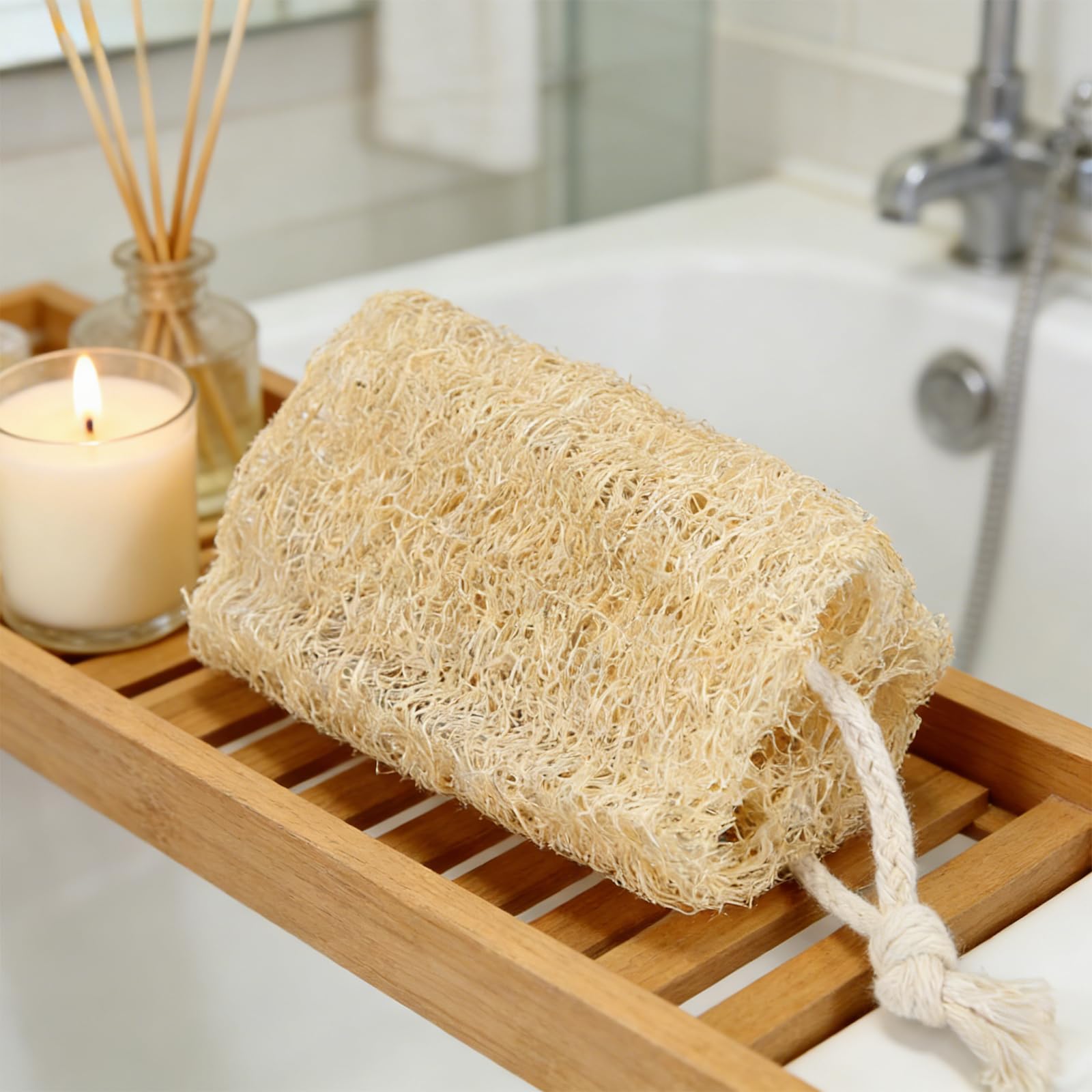 Balifeel Lufa Multiuso: perfecta para limpieza del hogar con jabón.