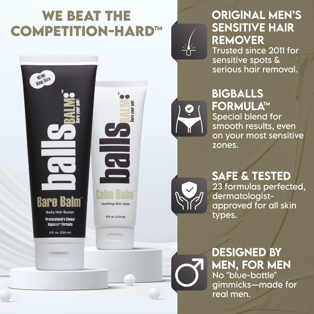 ballsBALM Bare Balm, foco efecto-suave, elimina vello de forma controlada.
