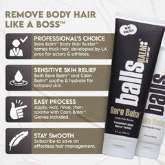 ballsBALM Bare Balm, foco formula-bigballs, aplica con suavidad en zonas sensibles.