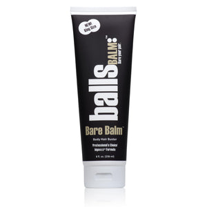 ballsBALM Bare Balm, foco tubo-8oz, facilita manejo del vello corporal con comodidad.