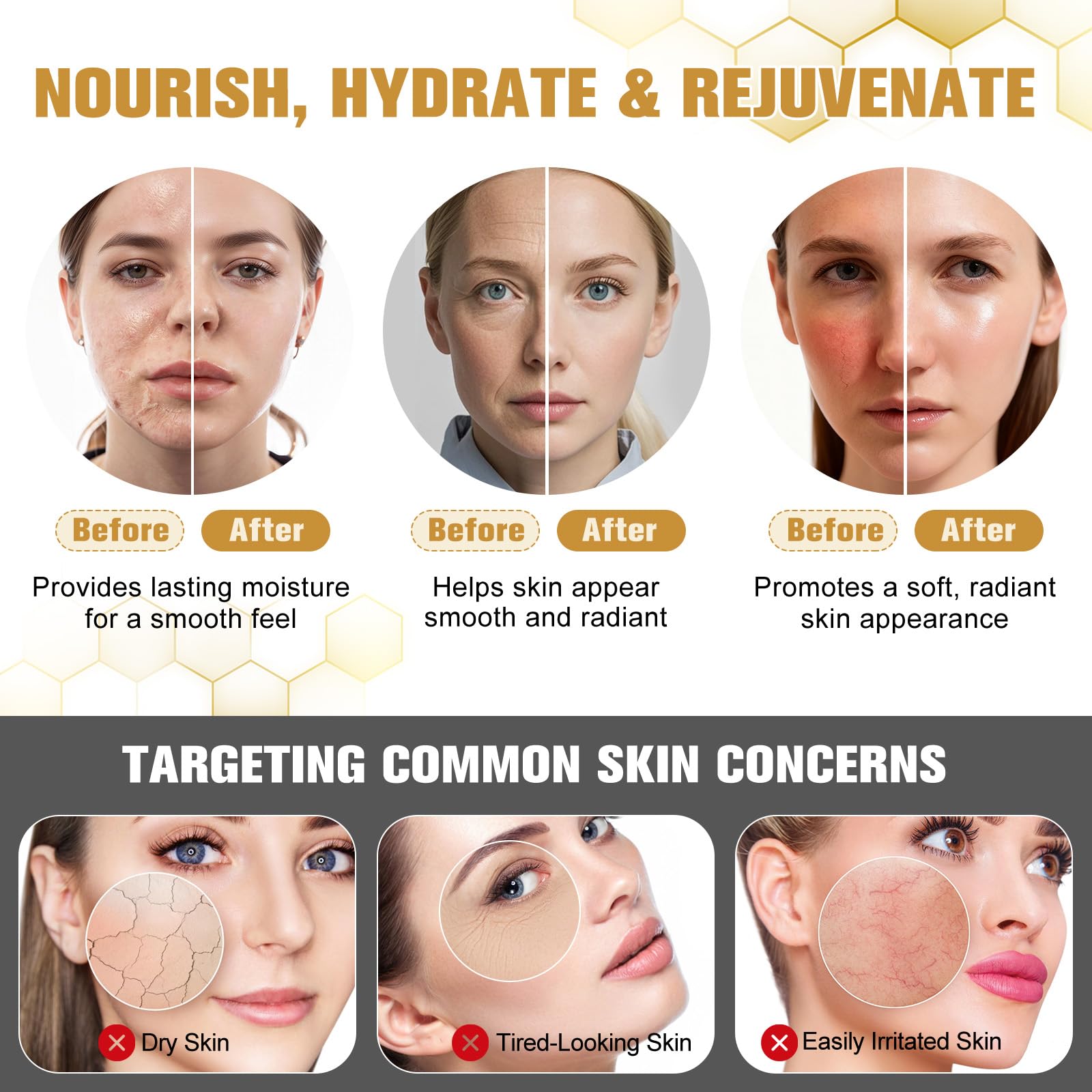 Aplicación directa sobre piel limpia para humectar rostro y cuerpo.
