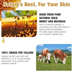 Ingredientes clave: miel cruda y cera de abeja para barrera suave.