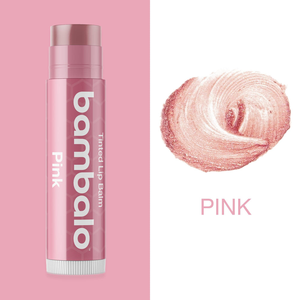 Bambalo balsamo labial tono rosa: acabado natural para uso diario.