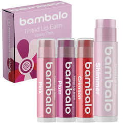 Bambalo balsamo labial variedad tonos: hidratación duradera para labios suaves.